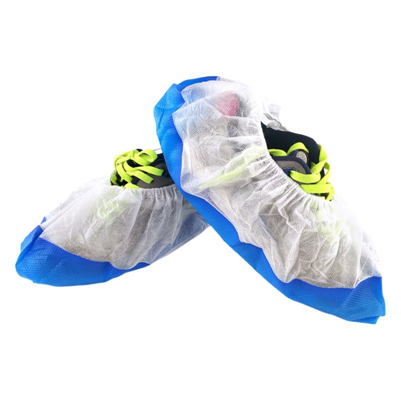 Завод в наличии Одноразовые нетканые чехлы для обуви PP Дышащий утолщенный износостойкий водонепроницаемый полиэтиленовый чехол для обуви с полиэтиленовым покрытием