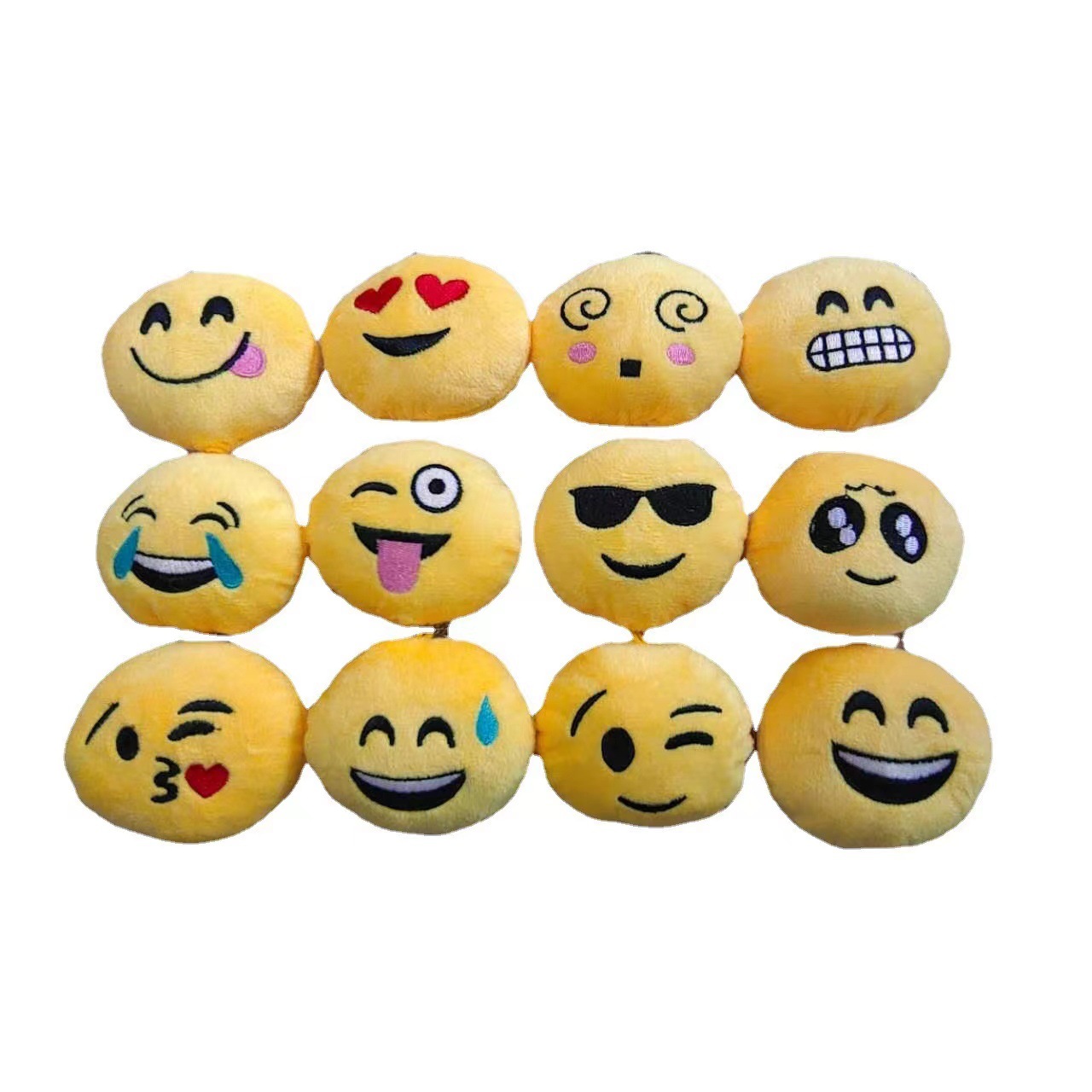 Juguetes de peluche transfronterizos pequeños emoticones colgantes mochilas llaves colgantes eventos de boda arrojar regalos colgantes al por mayor