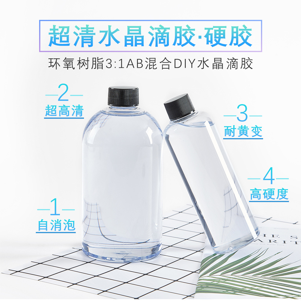 Resina epoxi de alta transparencia 3:1 para mahjong DIY, resina epoxi cristalina, auto-desespumante, resistente al amarilleo para manualidades