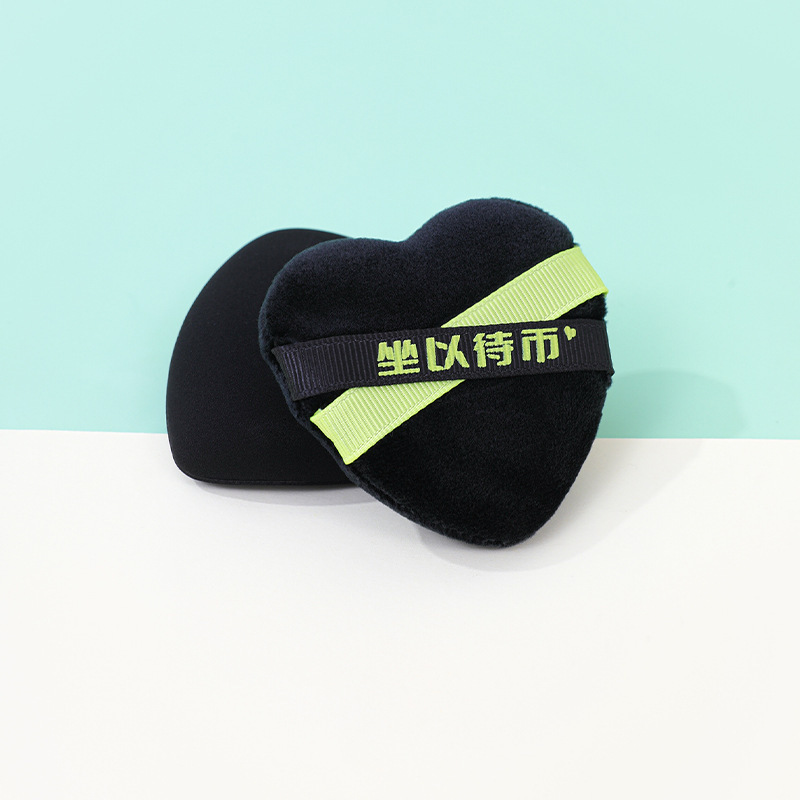 Piña negra triángulo marshmallow polvo super suave engrosado no comer polvo doble cinta amor