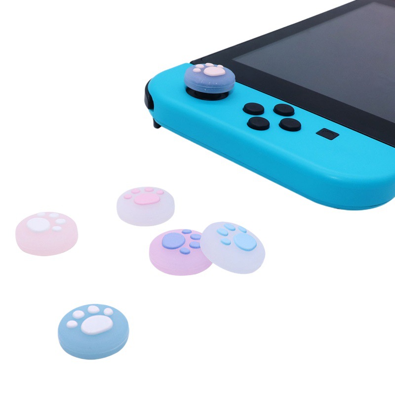 NS mango jalea gato pie funda de silicona interruptor gato garra Rocker manga joycon tapa de botón