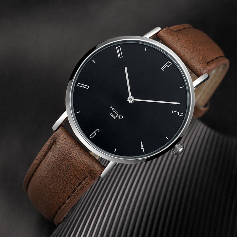 Thin Couple Waterproof Quartz Trend Minimalist Temperament Men's Atmosphere Women's Watch C803_voghion.com