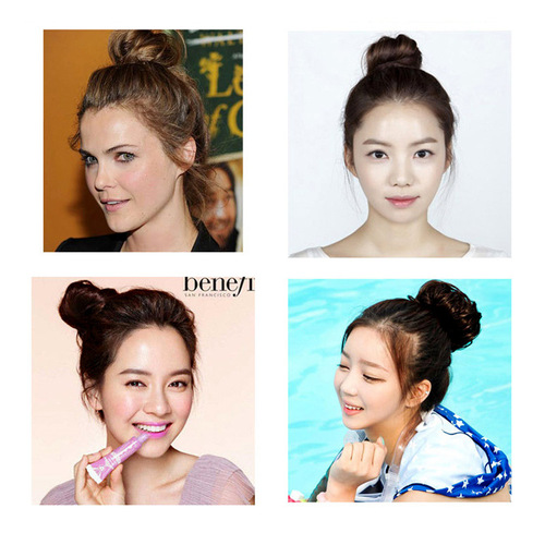 Girls' hair twister, ball head, flower head, fluffy hair, children's small donut hair styler, hair accessories, Korean