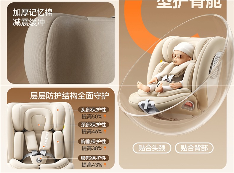 German Dwarfoo Kids Safety Seat for Cars, Suitable for Infants and Babies from 0 to 12 Years Old, Portable Seat and Recliner