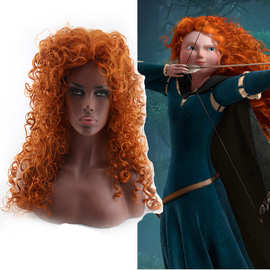 厂家现货批发COS勇敢传说Brave/梅莉达勇敢公主Cosplay动漫假发