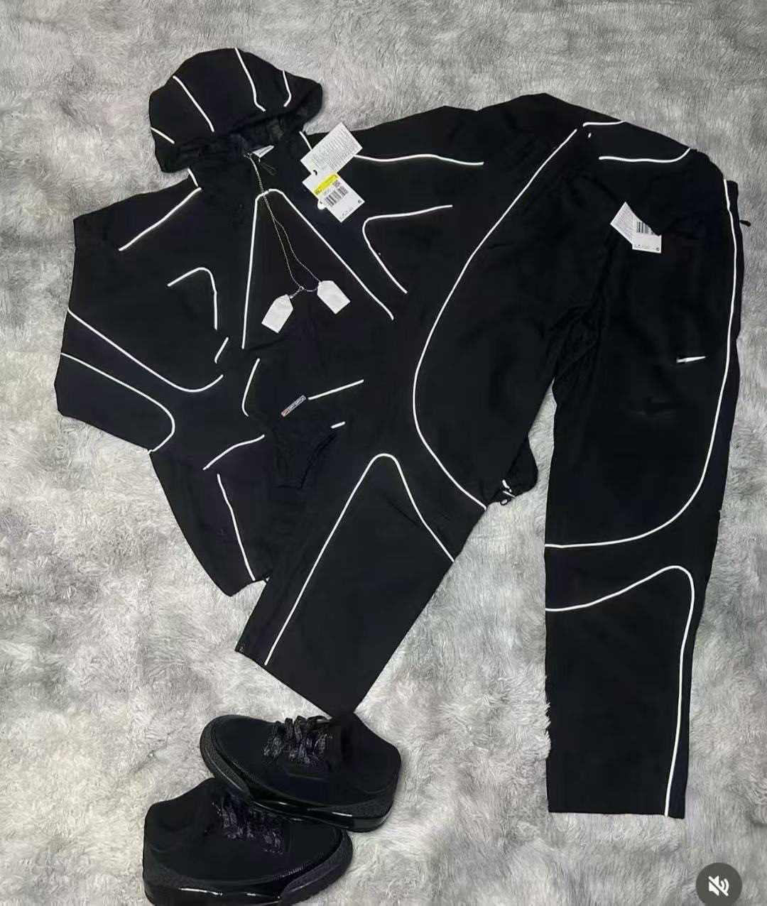 Corteiz Nike NRG Reflective Tracksuit Set 2-Piece Black