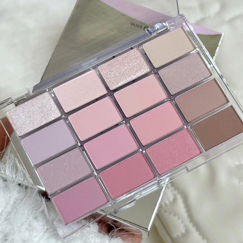 Capel ama 16-color sombra de ojos placa nacarado mate mentira gusano de seda brillo baja saturación tierra color diario maquillaje barato