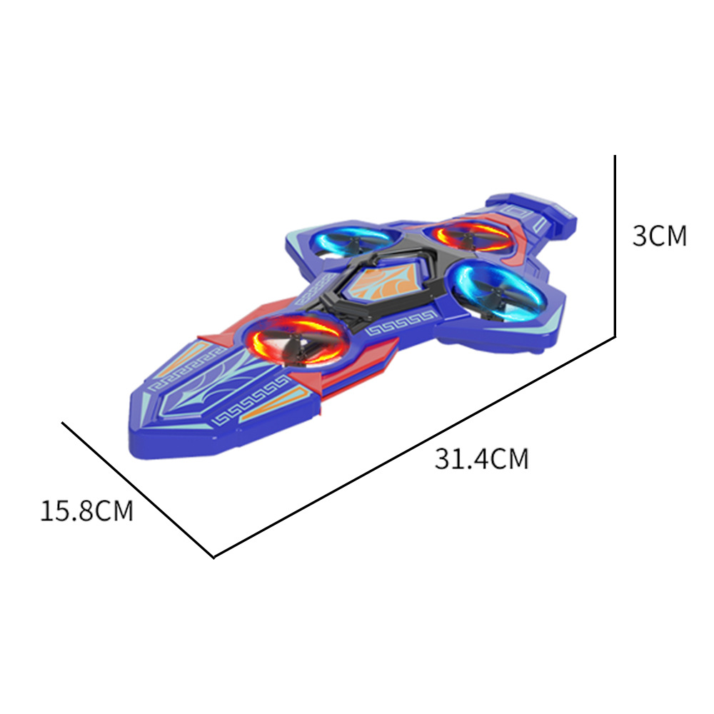 Explosiones transfronterizas de espuma de control remoto de espuma de helicóptero de inducción de gestos quadcopter con luz modelo de resistencia a la caída