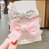 Hairgrip with bow, hair accessory for princess, floral print, wholesale