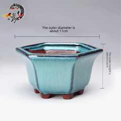 Zisha Pottery Ceramic Purple Sand Flower Pot Succulent Asparagus Fern Green Plant Gardening Personalized Creative Round Planter Pot Landscape Flower Pot