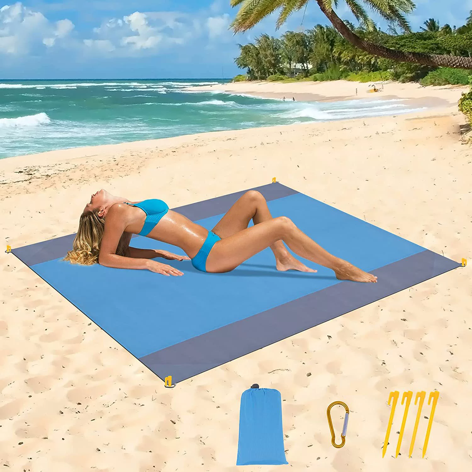 Beach waterproof waterproof pad, Amazon, polyester