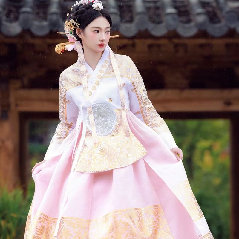 New High-End Korean Yanyi Princess and Lady Palace Hanbok Korean Ethnic High-End Dress Photo Travel Photography