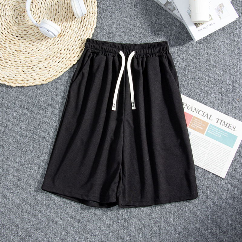 Hombre de verano casual holgado coreano waffle pantalon transpirable universal juvenil retro americano pantalones de cinco puntos