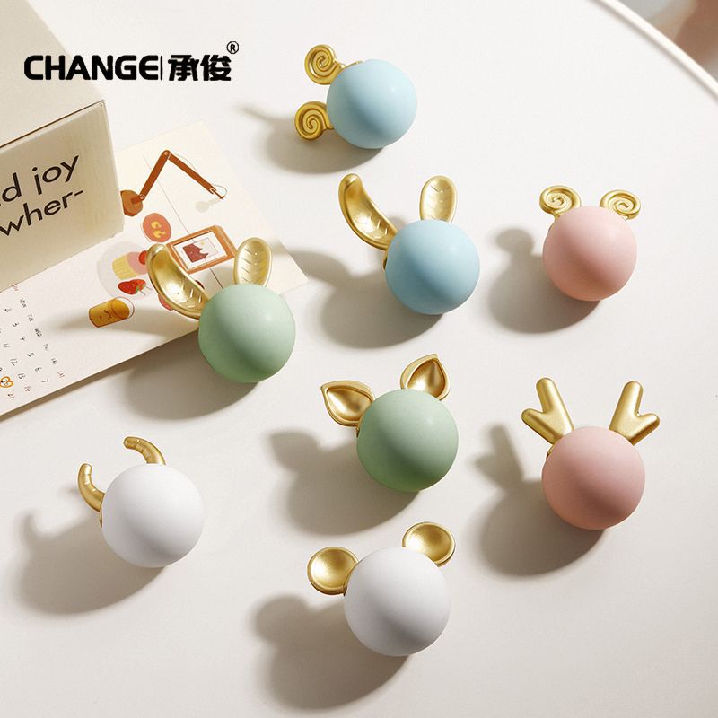 Cabinet door pull hand cartoon color ceramic zodiac wardrobe door…
