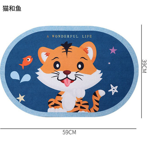 Carpet floor mats for living room, bedroom, cartoon entrance mats, door mats, kitchen absorbent bathroom non-slip mats