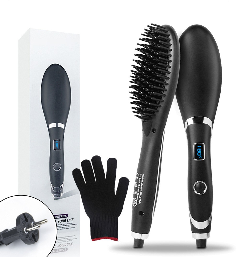 Ceramic Hair Straightening Brush Image 5