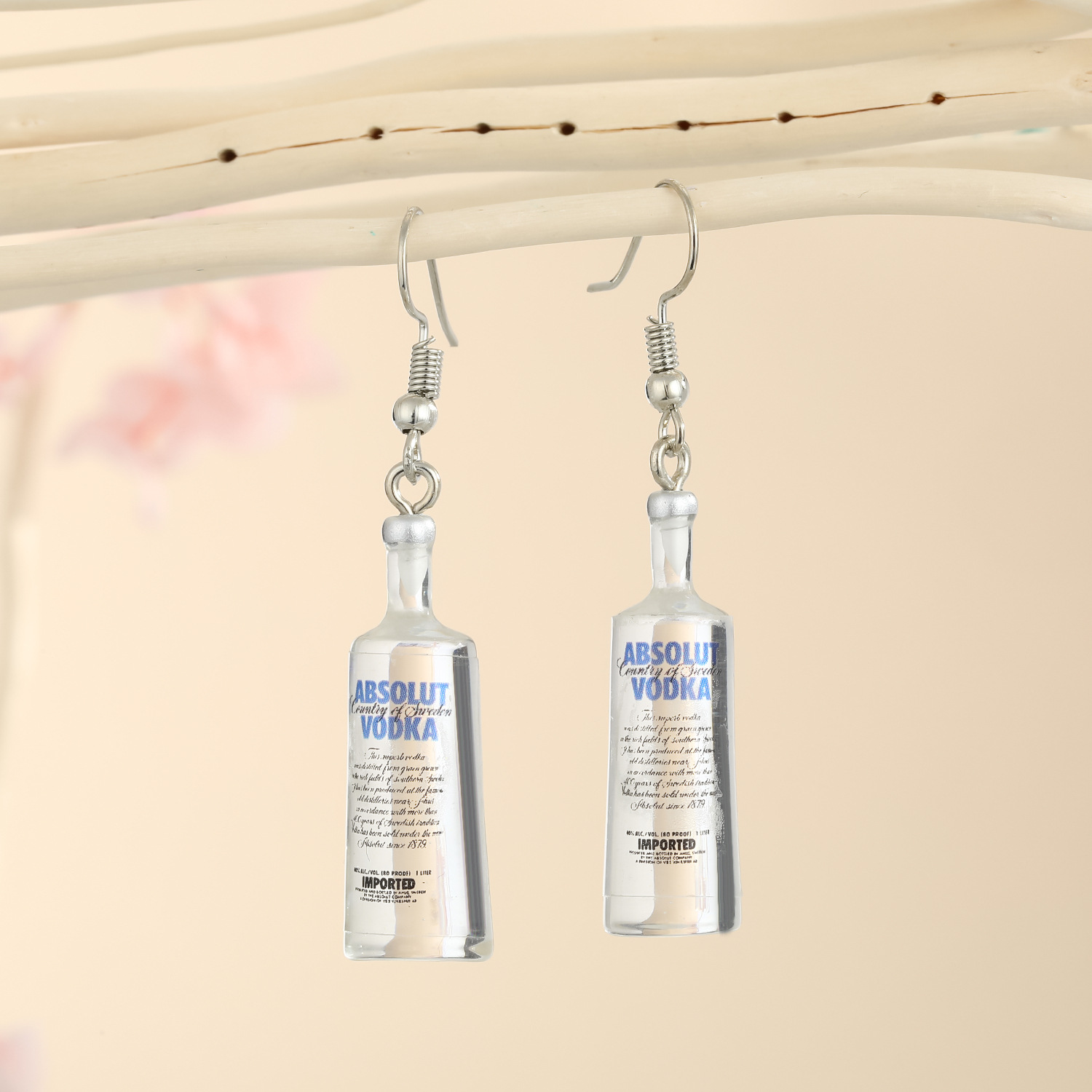 Al Por Mayor Joyas Pendientes De Botella De Vodka Nihaojewelry display picture 4