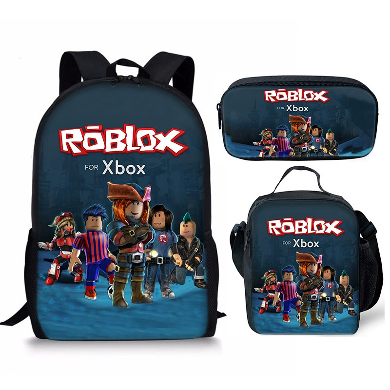 School bag for students, pencil case, backpack, set, 3D, 3 piece set