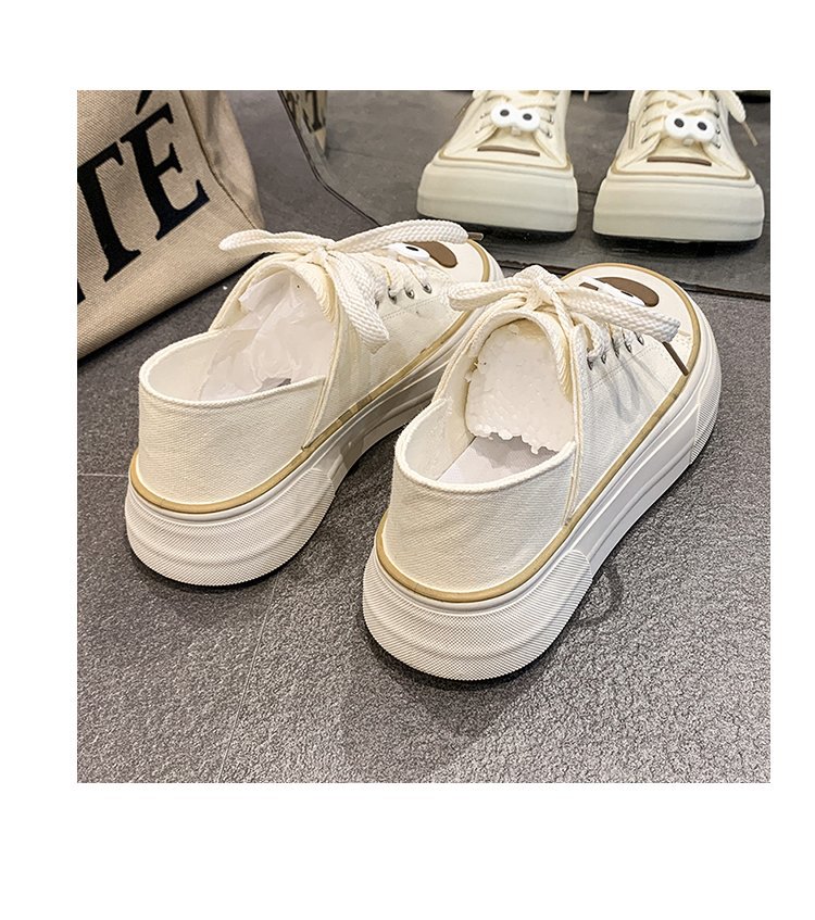 Flat Canvas Shoes Women's Shoes 2024 Summer Puppy Pattern Foot Two and A Half Drag Soft Bottom Cute Cartoon Shoes._voghion.com