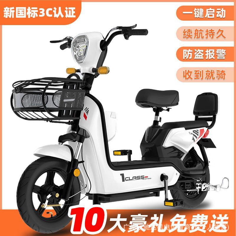 2025 新しい国家標準大人用電動自転車共同購入リチウム電池バッテリー車両ライセンス取得可能な二輪スクーター|undefined