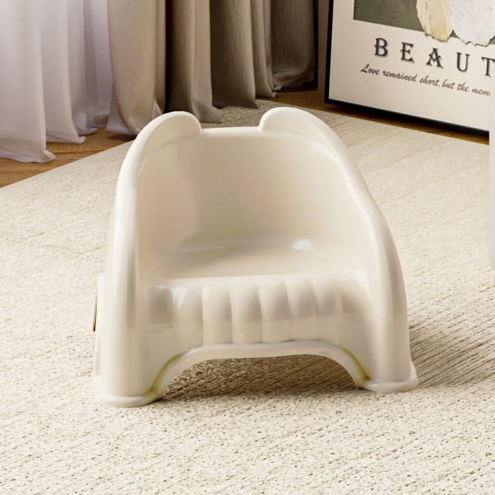 Children's Plastic Stool Living Room Bedroom Non-Slip Thickened Baby Bath Stool Home Sofa Dining Chair Sturdy Backrest Chair