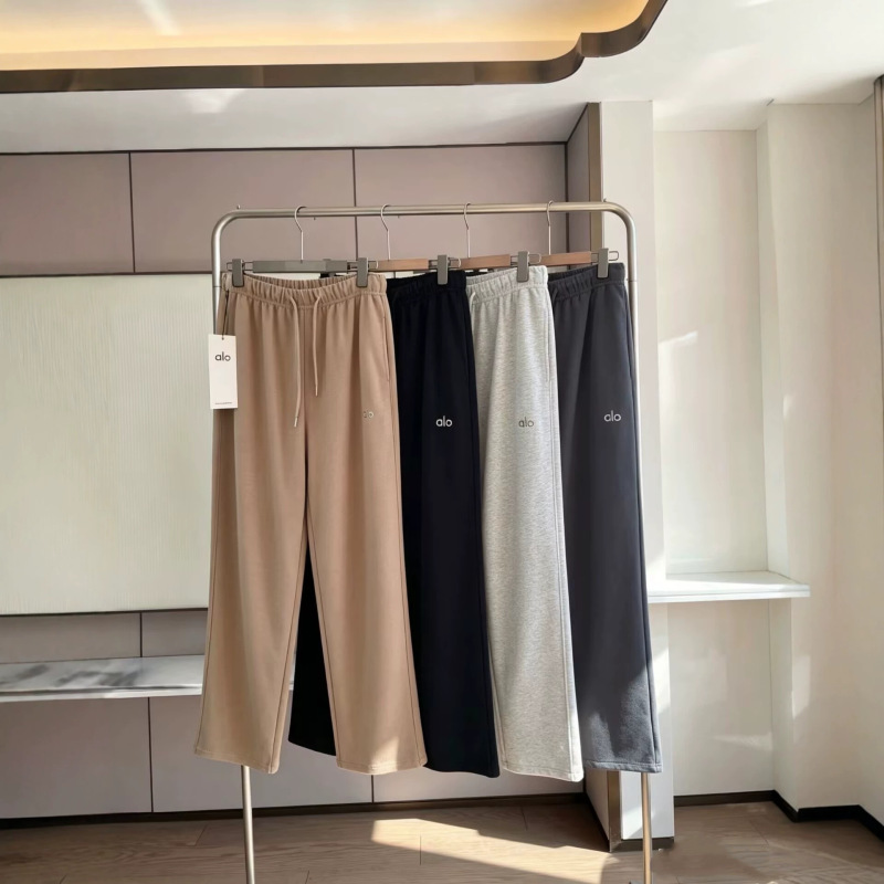 2026 Autumn New Collection: AlO Solid Color Elastic Waist Women's Straight-Leg Sweatpants, Loose and Comfortable Casual Sports Pants for Women 2026 Autumn New Collection: AlO Solid Color Elastic Waist Women's Straight-Leg Sweatpants, Loose and Comfortable Casual Sports Pants for Women