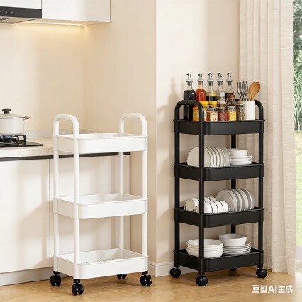 Small Trolley Storage Rack, Multi-Layer Mobile Kitchen Vegetable Basket, Bathroom Snack Storage Box, Bookshelf Cabinet Small Trolley Storage Rack, Multi-Layer Mobile Kitchen Vegetable Basket, Bathroom Snack Storage Box, Bookshelf Cabinet