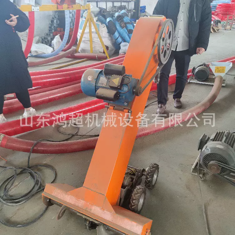 自走式扒料机颗粒沙子输送机 汽油手推收谷灌袋机