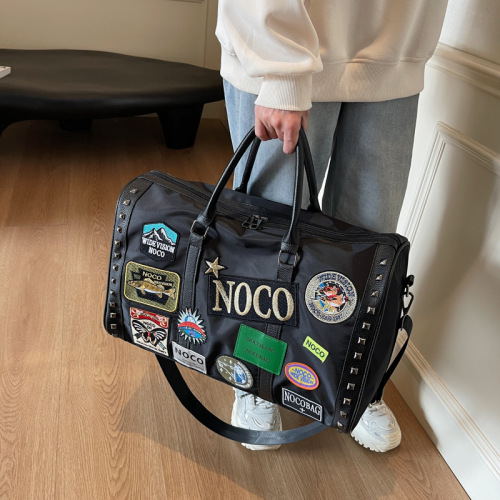 Vintage trendy waterproof travel bag men's large-capacity business hand luggage bag lightweight sports fitness storage bag