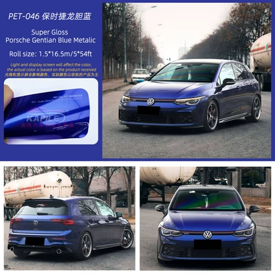 Auto Color Change Film: Film Wholesale Pet Full Car - porsche-gentian-blue-15217m