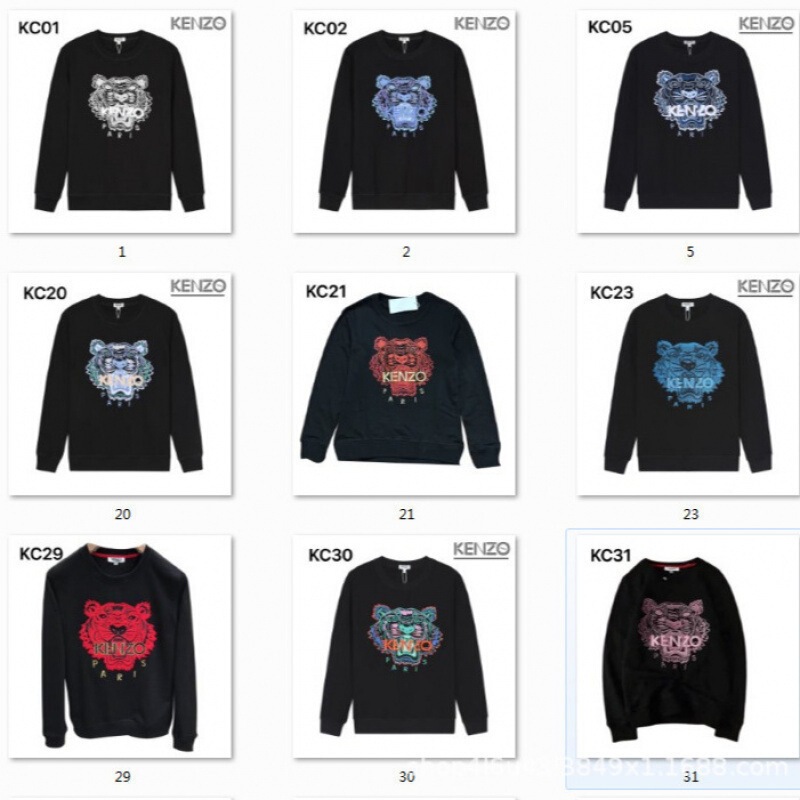 Cross-Border Exclusive Supply of Trendy Brand Autumn and Winter Style Tiger Head Embroidery Couple Matching Fashion Versatile Pure Cotton Crew Neck Sweatshirt Cross-Border Exclusive Supply of Trendy Brand Autumn and Winter Style Tiger Head Embroidery Couple Matching Fashion Versatile Pure Cotton Crew Neck Sweatshirt