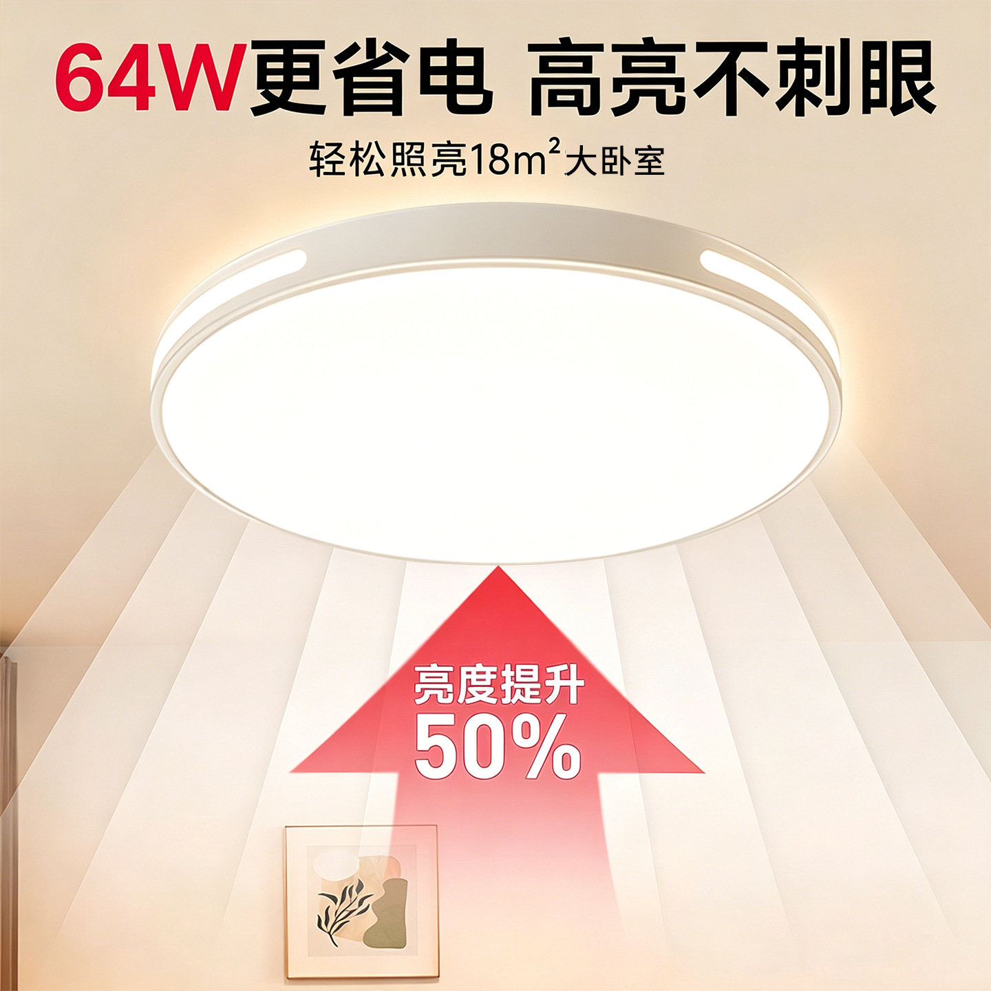 Lámpara de techo LED de espectro completo con protección ocular, modelo 2026, moderna, simple, redonda, ultrafina, para dormitorio principal, accesorios de iluminación Zhongshan