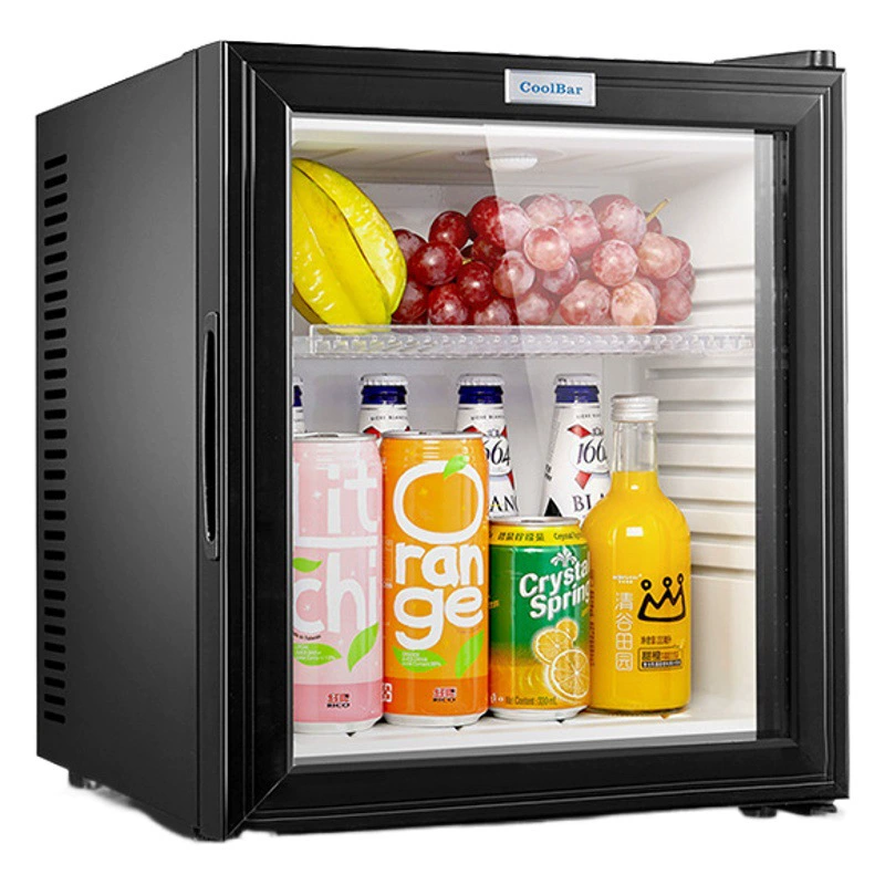 Мини-холодильник для гостиничных номеров, однодверный, маленький, бесшумный, прозрачный, для хранения чая