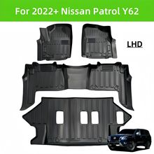For 2022+ Nissain Patrol Y62 LHD 3D Carpet TPE Car Floor Mat
