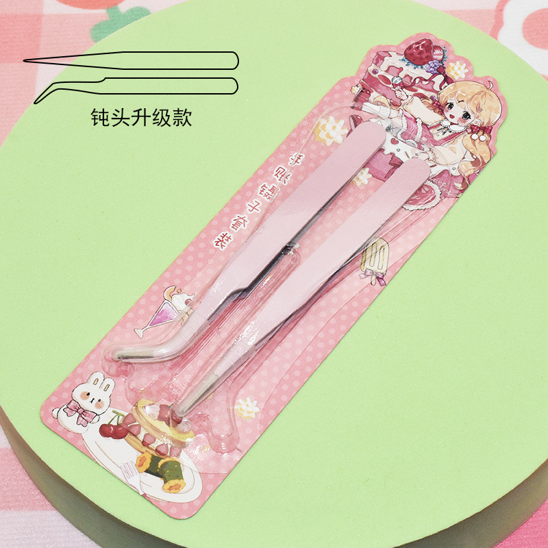 무딘 머리 아기 핑크 2 팩 (만화 종이 카드)