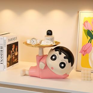 Crayon Shin-Chan Key Storage Tray Desktop Living Room Home Decoration Gift Entrance Decoration Entry Shoe Cabinet Gift Xk