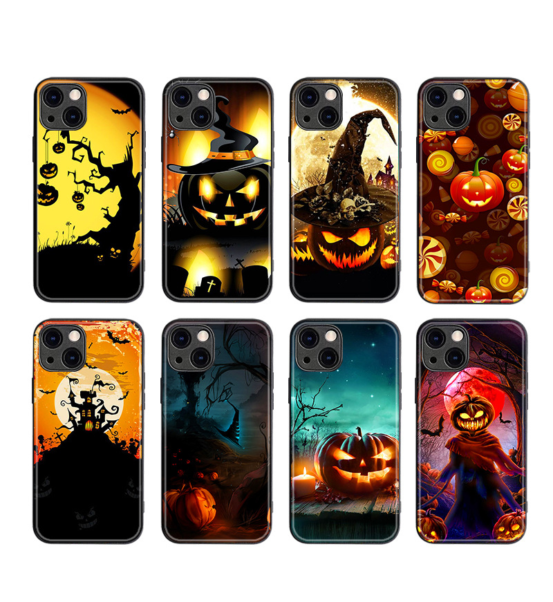 Suitable for Halloween iPhone 14 phone case, Apple proMax new tempered glass 13_voghion.com