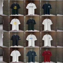 高バージョンの新しい植毛Monモンフルプリントクレア口ベルクロ半袖ユニセックスTシャツトップカップル着用