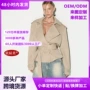 翻领复古欧美工装夹克