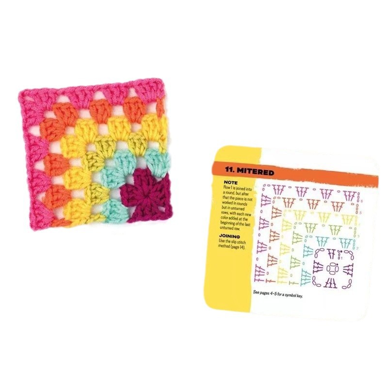 クロスボーダーThe GrannyスクエアカードデックDIYおばあちゃんニットカードカード