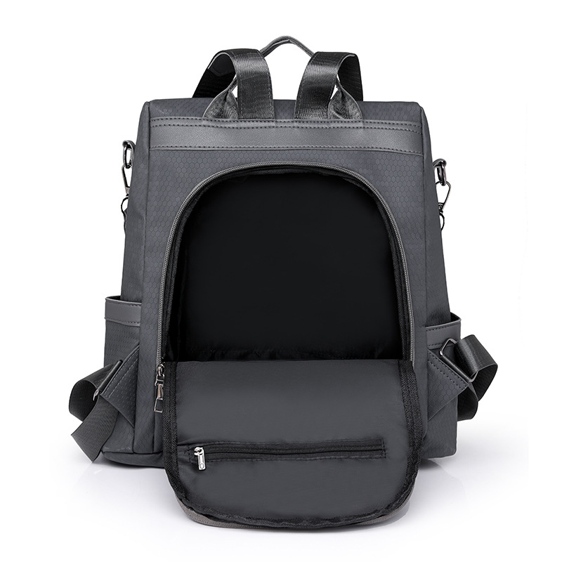 Bolso mujer 2024 verano nuevo color sólido señoras antirrobo mochila de cuero suave simple retro mochila de viaje de viaje