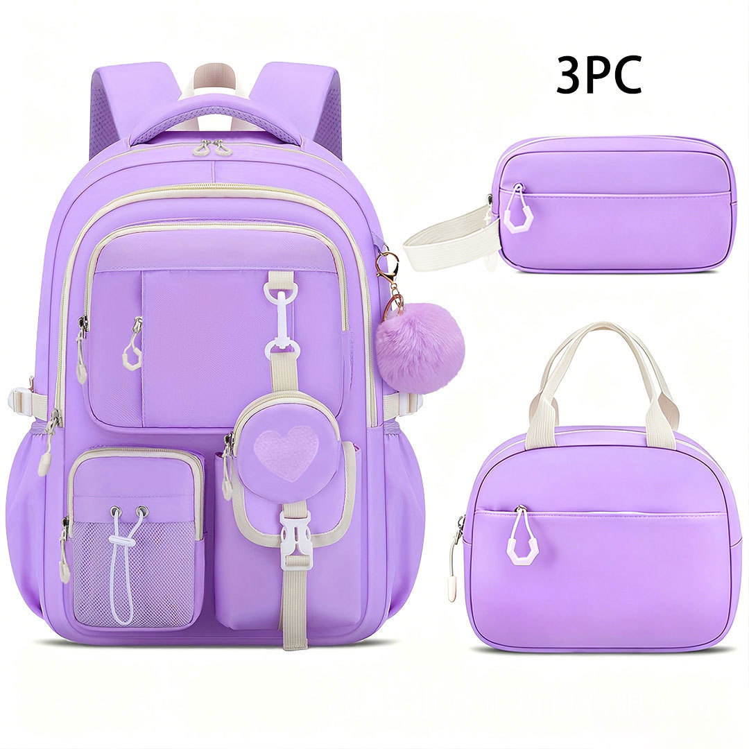 Nuevas mochilas transfronterizas para estudiantes de primaria, mochila de niñas de secundaria ligera y de gran capacidad.