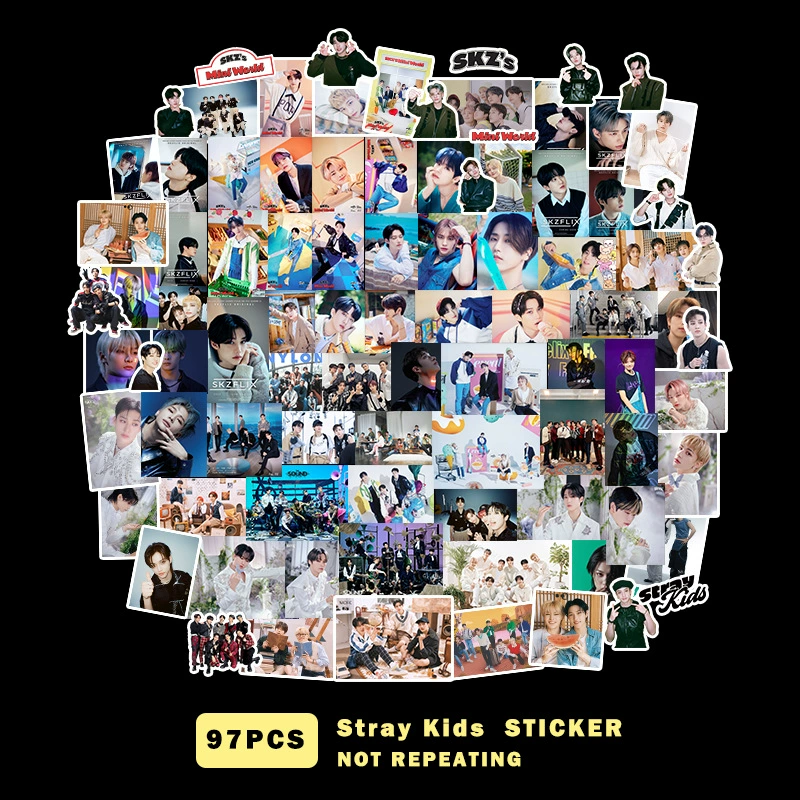 Интегрированные наклейки 100 Korean pop наклейки с самоклеющейся основой для KPOP, большие головы, декоративные наклейки 96 штук