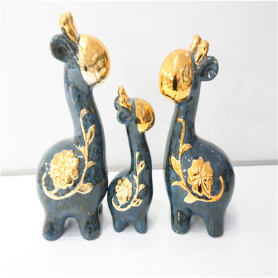 全網新品 趨勢好貨 廠家直供創意陶瓷母子鹿工藝品擺件禮品裝飾品