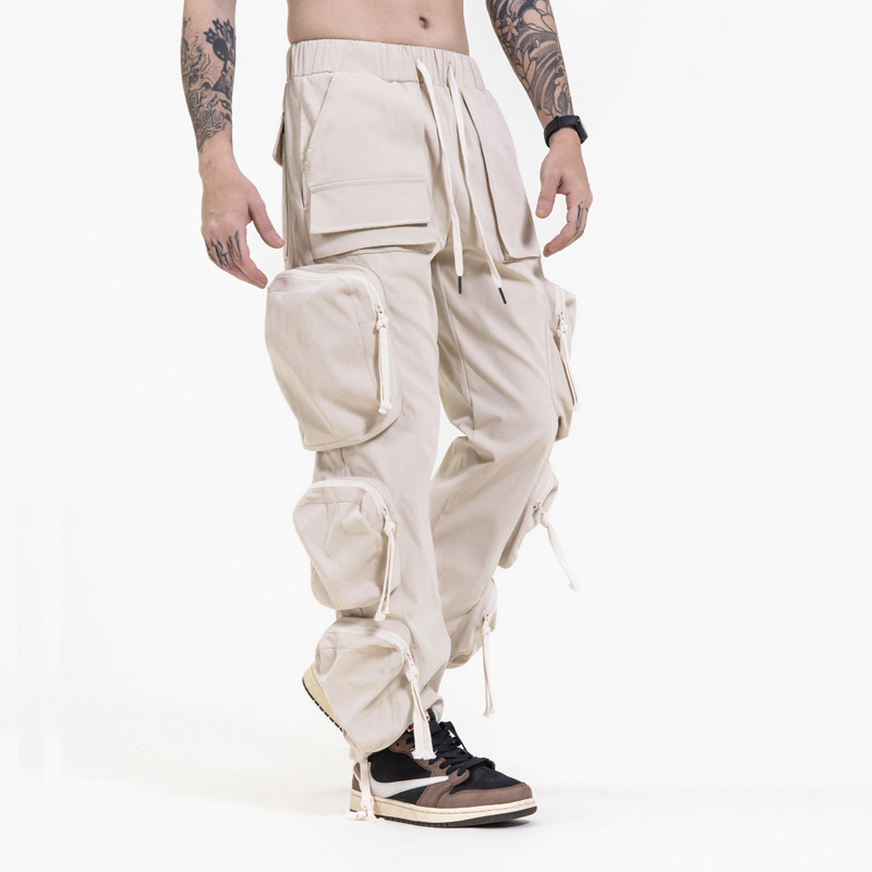 Lanhai Men's Wear 2025 otoño e invierno nuevo estilo marca de moda europea y americana multibolsillo calle calle alta función ocio mono pantalones hombres de moda