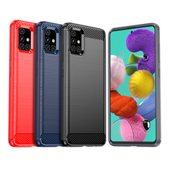 適用三星A51手機殼三星GalaxyA51 5G UW拉絲保護套防摔硅膠軟殼套