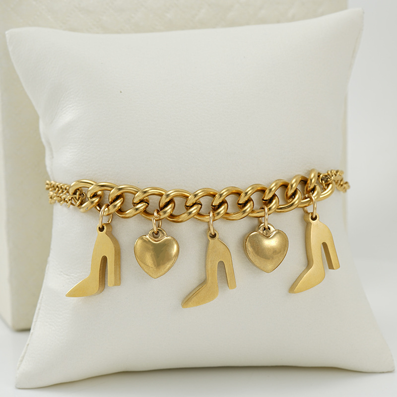 Simple Style Style Simple Style Letter Titanium Steel Bracelets Plating Stainless Steel Bracelets