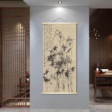 画新中式仿古画书房客厅玄关办公室竖版挂画古风房间装饰画供应链