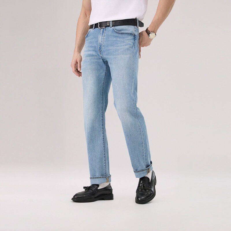 Ice Cool Series New Men's Cool-Touch Straight-Leg Jeans