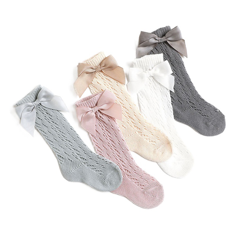 Nuevo anillo de verano arco calcetines de media pantorrilla calcetines para niños españoles calcetines de malla transpirable para bebés calcetines para bebés